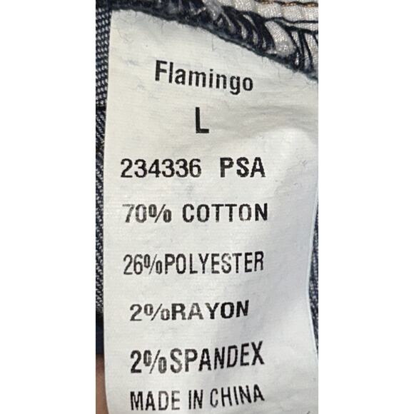 NWOT Flamingo Ripped Mid-Rise Stretch Capri Jeans Women's Large 29X17 - Picture 7 of 7